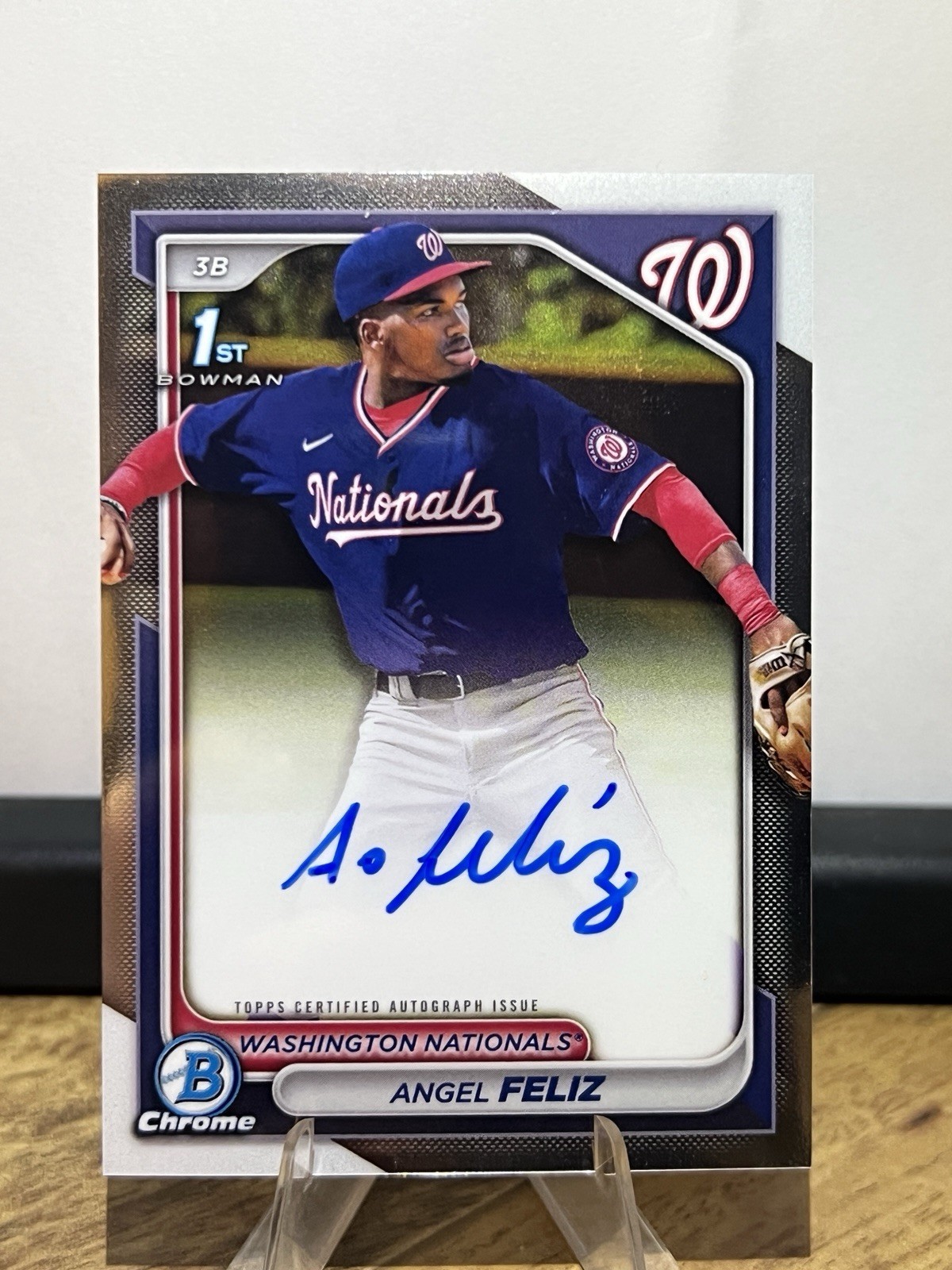 Angel Feliz 2024 Bowman Chrome 1st Auto #CPA-AF Nationals