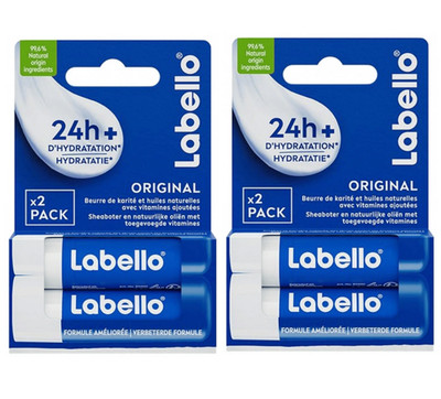 4 PACK  Labello Classic Lip Balm Classic Care Lip Balm 0.18oz / 4.8g