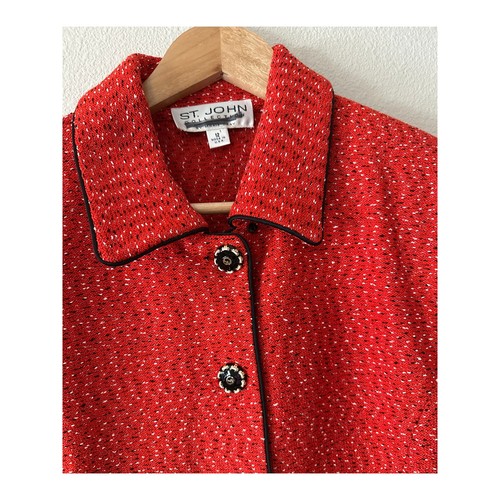 Chaqueta Cárdigan Colección St John Marie Gris Línea Larga Talla 8 - Imagen 7 de 9