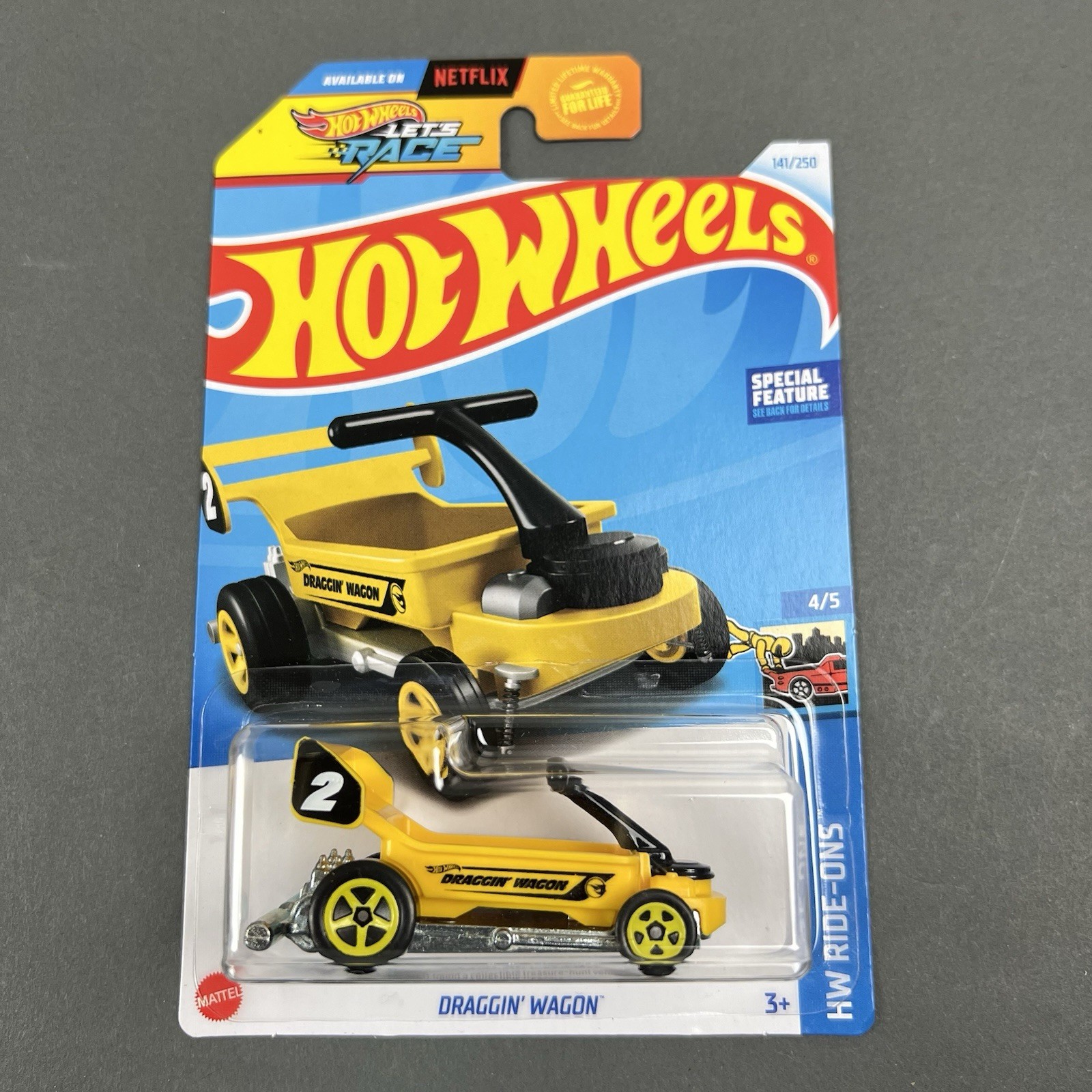 Hot Wheels Yellow Draggin' Wagon 141/250 2025 Treasure hunt Diecast 1:64