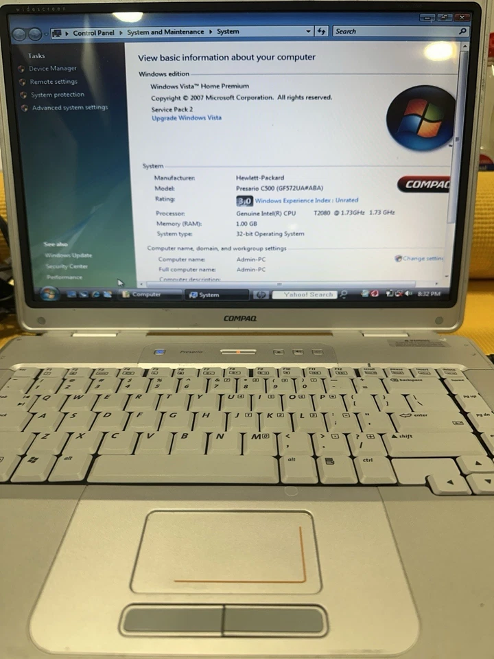 Compaq Presario C500 Intel 1,73 GHz 1 GB RAM 40 GB HDD Foto 2 de 4