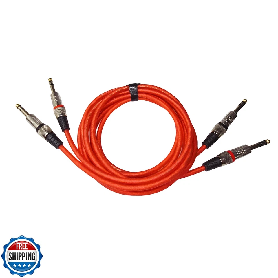 CDPMWVC 1/4 Audio Cable, 6 feet 2-Pack TRS Instrument Cable, 6.35mm Balanced  - Image 4 of 4