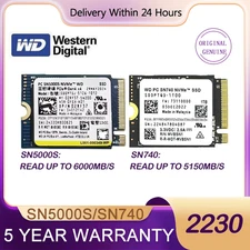 WD SN740 SN5000S M.2 2230 SSD 512 GB Nvme Pcie Gen4 X4 for Microsoft Surf