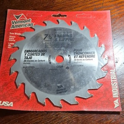 Lot Of ''4'' Vermont American & Black & Decker Piranha 7-1/4'' Carbide Steel Blades