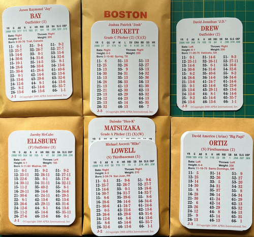 2008 Original APBA Baseball Complete 30 Teams 900 Cards (30 Man Rosters ...