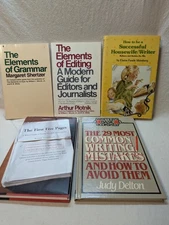 Writers Handbooks Lot Of 4: Elements Of Grammer, editing, & more