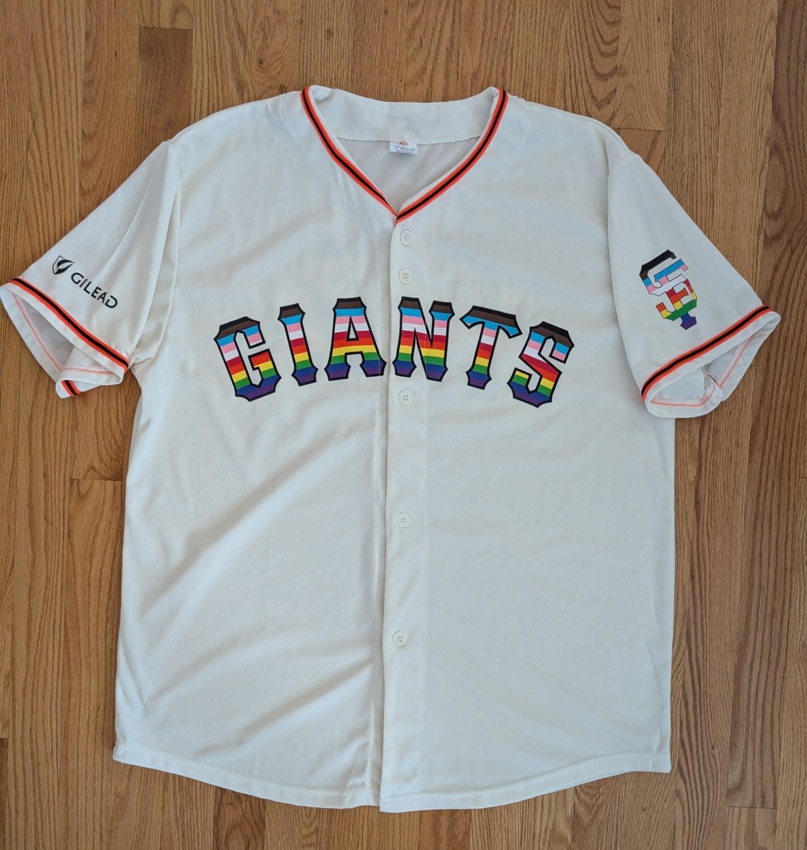 L.G.B. サンセットグラデーション カットソー San Francisco Giants 2023 LGBTQ Pride Jersey XL Rainbow Excellent