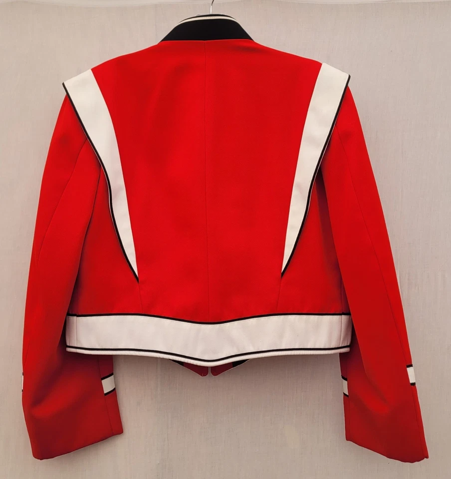 MARCHING BAND JACKET UNIFORM FESTIVAL RAVE BURNING MAN RED & WHITE MULTI SIZES - Image 2 of 4