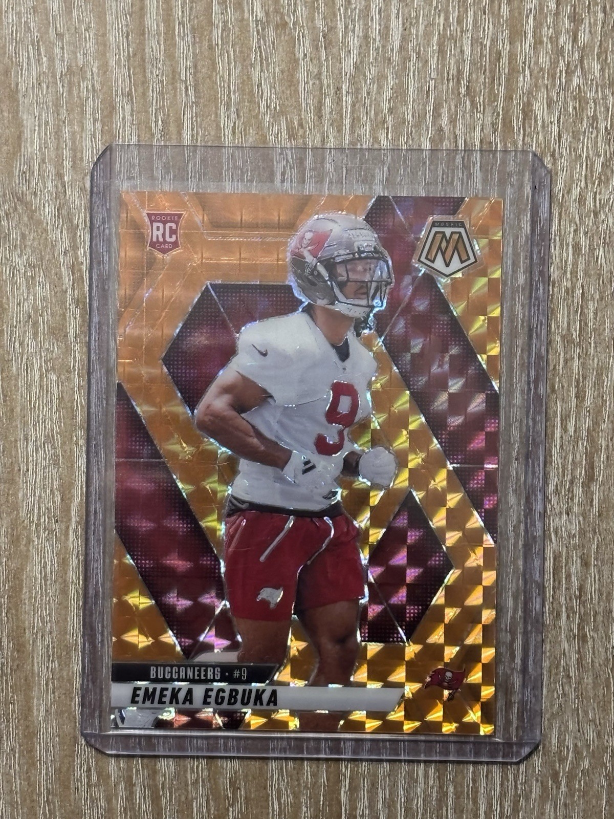 2025 Mosaic EMEKA EGBUKA #376 ORANGE MOSAIC /199 Buccaneers ROOKIE 