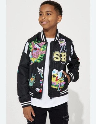 Nickelodeon SpongeBob SquarePants Boys Windbreaker Jacket Size 18
