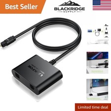 1x2 Toslink Digital Audio Splitter - Seamless Dual Output Connection