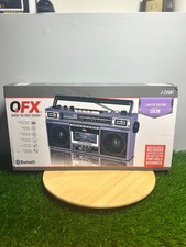 J-220BT Purple Boombox MP3 Conversion from Radio to Cassette with 4-Band AM, ...