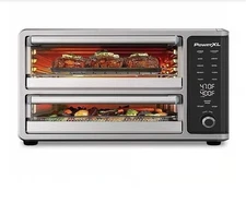 PowerXL SmartSynx Dual Door Air Fryer Oven, Cook Different Food at the Same Time