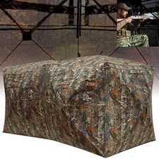 270 Degree See-Through Ground Hunting Blind 4-6 Person & Silent Magnetic Door