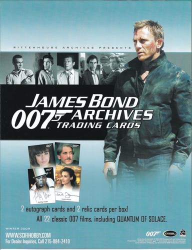 James Bond Archives 2009 (Rittenhouse) ~ DEALER SELL SHEET (8.5"x11")