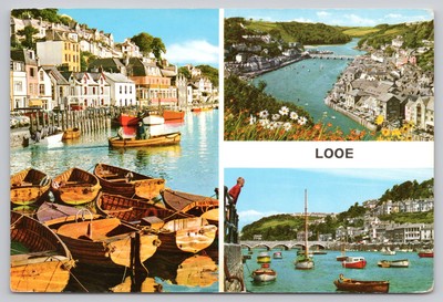 s27661 Multiview Looe Cornwall England John Hinde Postkarte