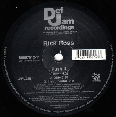 Rick Ross - Push It (12'') (Mint (M)) - 3141232292