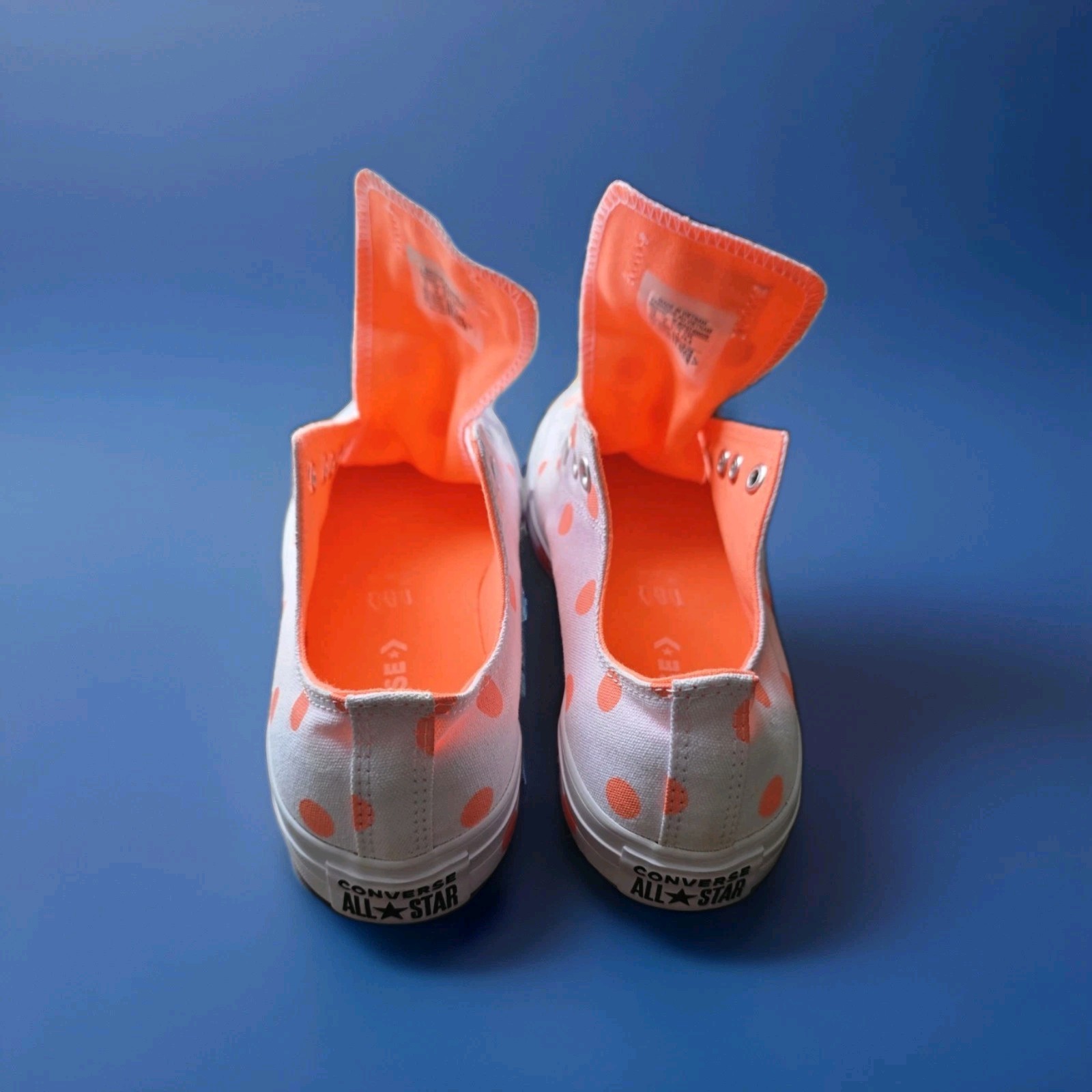 Converse All Star Polka Dot Low Top Women's Size 10 White Orange Sneakers thumbnail 5