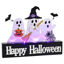 Valery Madelyn Halloween Decorations with Purple LED Large, Black and White