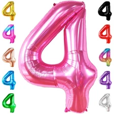 KatchOn, Hot Pink 4 Balloon Number - 40 Inch | 4th Birthday Balloons For 4th ...