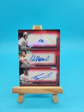 2025 Topps Chrome Update Triple Auto Red Refractor 4/5 Keaschall, Lee, Lewis