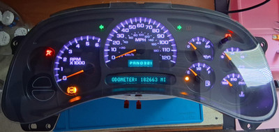   03-04 Silverado Sierra Tahoe Yukon Speedometer Instrument Cluster Blue