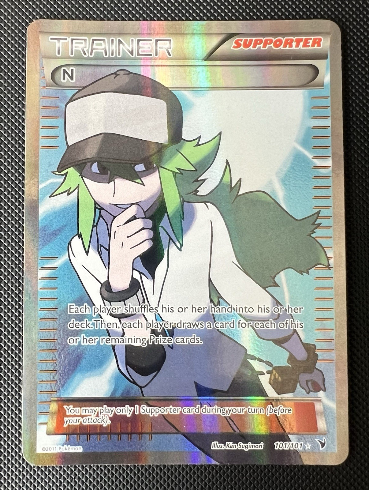 N (supporter) Ultra Rare (Full Art) 101/101 Pokémon Noble Victories 2011 NM
