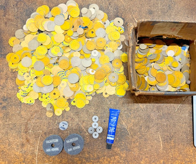 Norton Grinding Wheel Blotters Variety Lot Mixed Sizes, Hi-Spot Blue