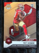 2021 Panini Mosaic Trey Sermon Rookie Card NFL Debut #255 San Francisco 49ers