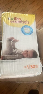 Cuties Complete Care Baby Diapers, Size 1, Bag of 50