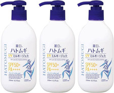 KUMANO Reihaku Hatomugi UV Milky Gel 250ml 3 SPF50 PA   Hyaluronic Acid New