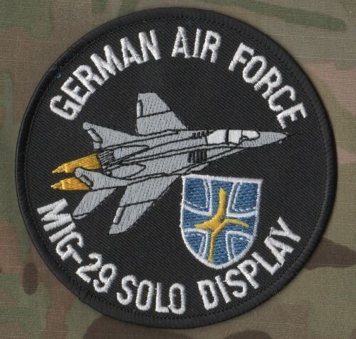 NATO GERMAN AIR FORCE Mig-29 SOLO DISPLAY SSI Shoulder Sleeve Insignia Patch - Afbeelding 1 van 5