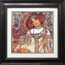 Alphonse Mucha "The Seasons: Autumn" 1900 (detail) CUSTOM FRAMED ART Nouveau