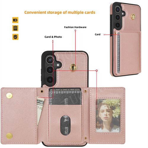 Handy Hülle für Samsung Galaxy S22 S23 S24 S25 A16 A55 Leder Tasche Schutz Case - Imagen 18 de 84