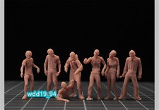 7pcs/Set 1/64 Zombies Scene Props Miniature Figures Model Fit Cars Vehicles Toys