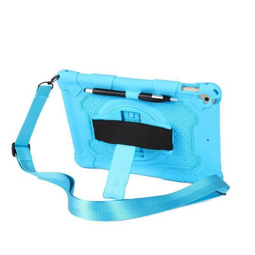 Soft Silicone Stand Handle Case Cover + Strap For iPad 5th 6th Gen Air 1 2 9.7" - 第 28/103 張圖片
