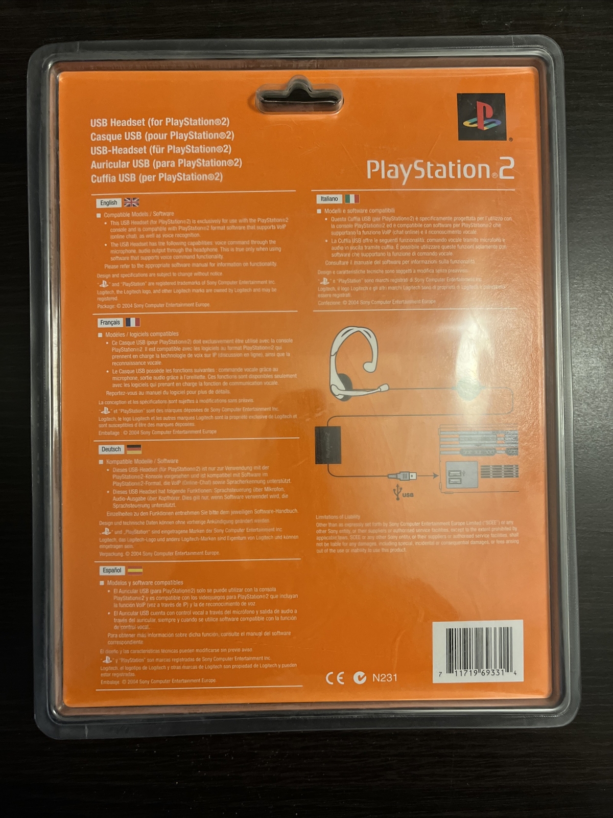 Logitech Sony PlayStation 2 USB Headset eBay