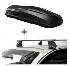 Dachbox CUBE470L+Dachträger K1M für für VW Jetta A5 4Türer 05-10