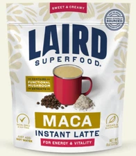 Laird Superfood Maca Instant Latte For Energy and Vitality 8 oz