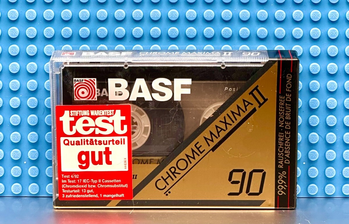 BASF CHROME MAXIMA II VS. IV 90 BLANK CASSETTE TAPE (1) (SEALED
