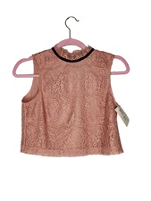 H&M Lace Sleeveless Top in Peach Size 4