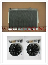 2 row radiator and fans for Holden Torana LH LX V8 with chev engine Manual 610mm