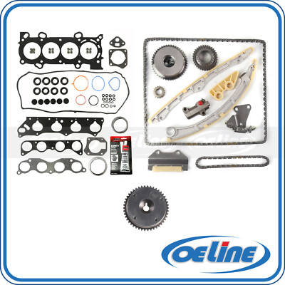Fit 04-08 Acura TSX 2.4L L4 DOHC Head Gasket Set w/Timing Chain Kit VVT