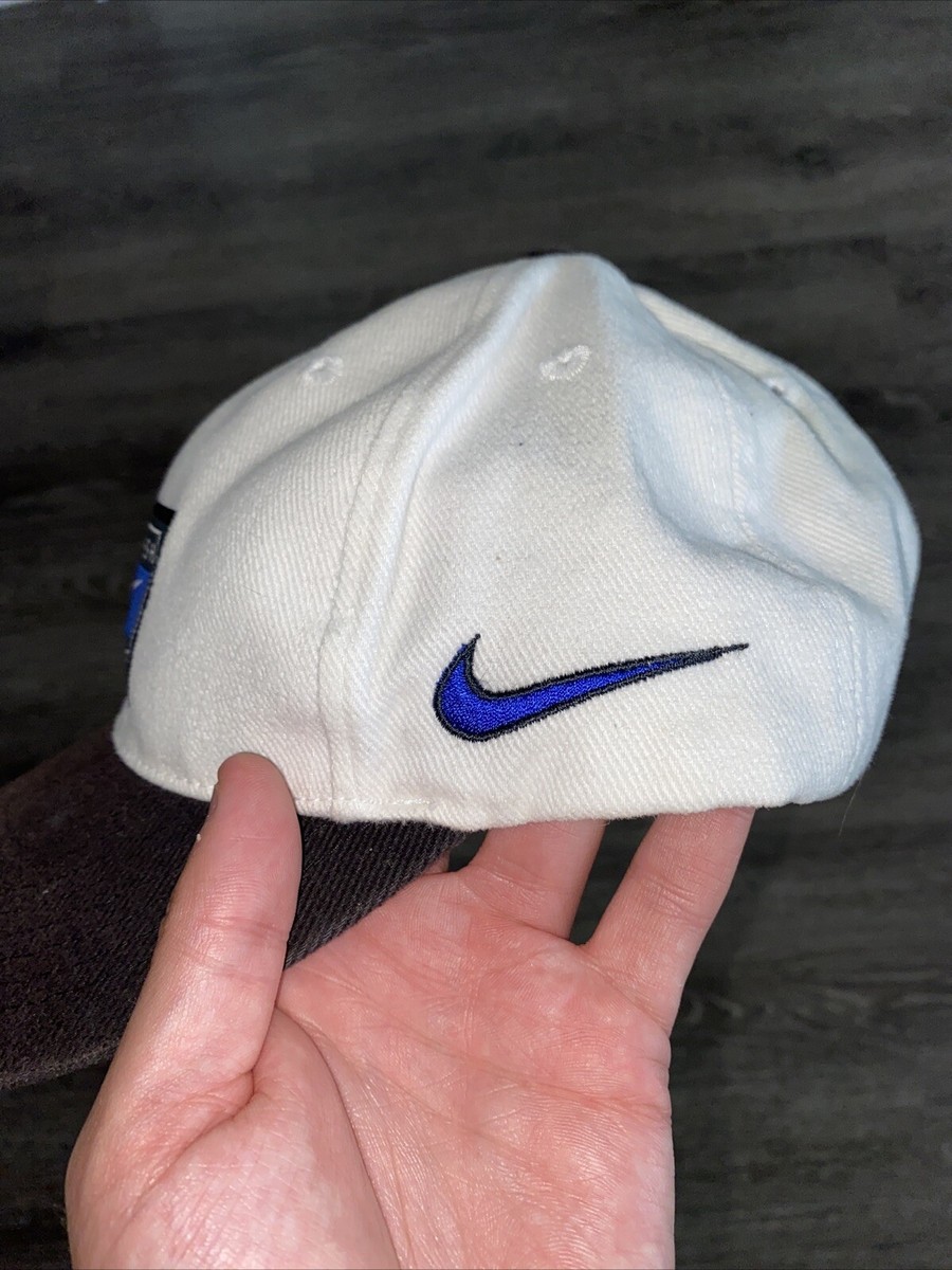 Vintage Nike 90s Adult Unisex Two Tone White Black Swoosh Snapback