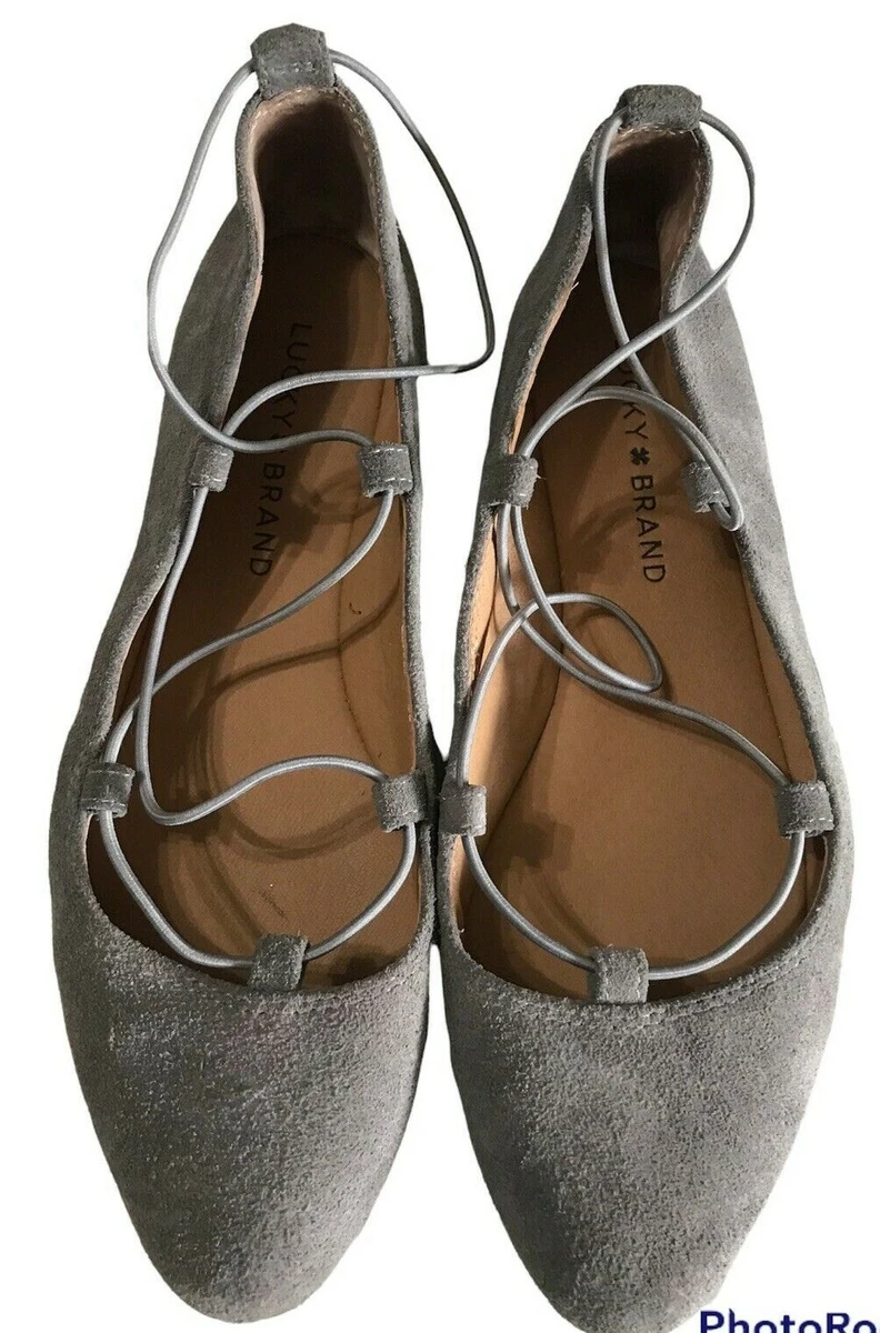 Lucky brand aviee lace shop up flats