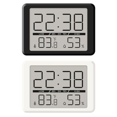 Digital Wall Desk Clock with Multifunctional Display and Soft Backlight