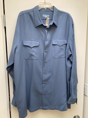 RARE! NWT Taka Puna   Clacton & Frinton iconic twill wool Shirt   XXL   $200