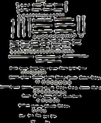DS M-Eight Engine Bolt Set Knurled Black Chrome Harley Ultra