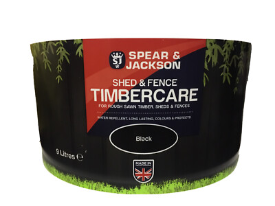 Spear Jackson Shed Fence Timbercare Black 9l Ebay