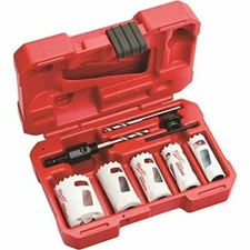 Milwaukee 49-22-4006 Hole Saw Kit,Saw Range 3/4" to 1-1/2"